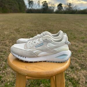 Reebok Cream and Gray Athletic Shoes